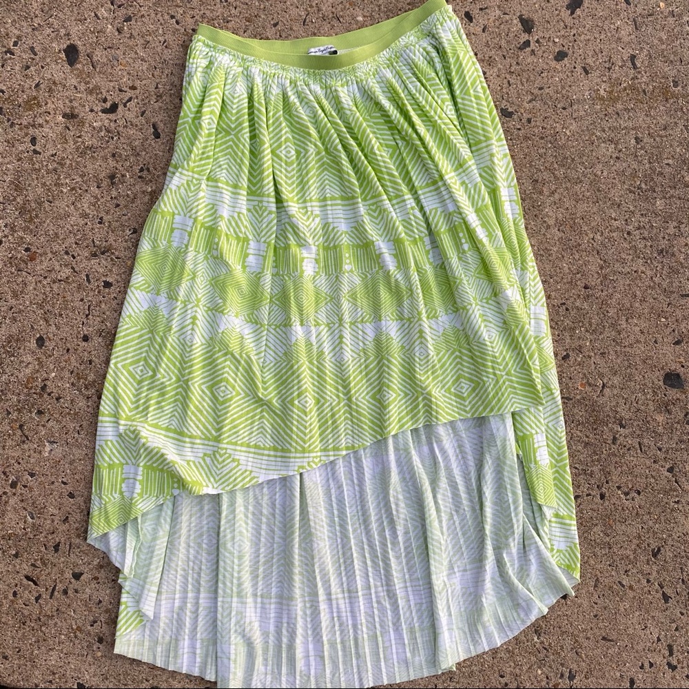 American Eagle Outfitters Striped High-Low Skirt